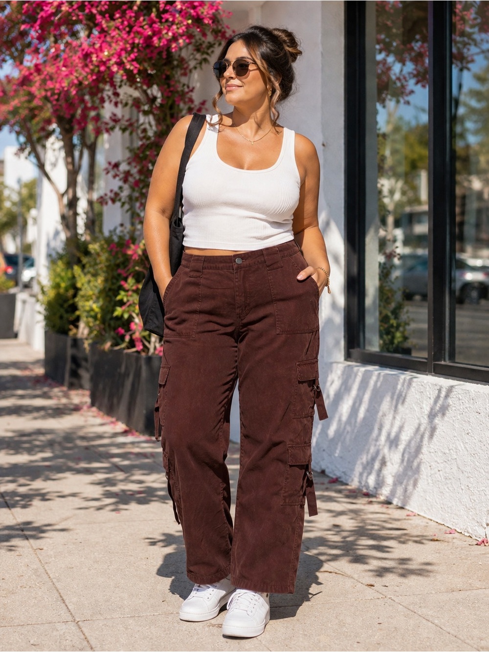 No Boundaries Brown Cargo Pants Size Large 12/14